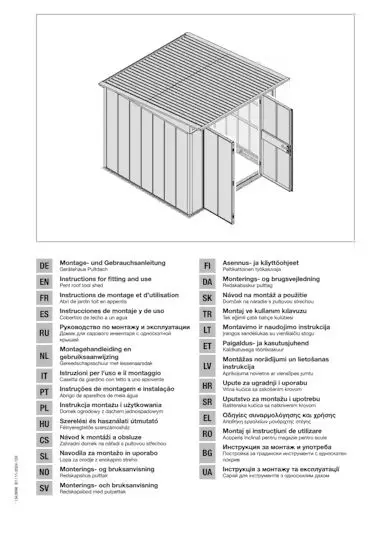 Eszközház lapostetős szerelési és használati útmutató